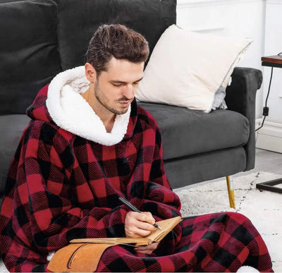 CozyHug Flannel Hoodie Blanket